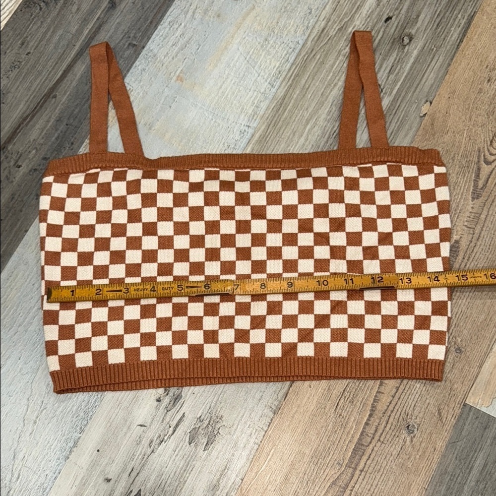 12th Tribe Checkered Crop Top - Picture 3 of 5